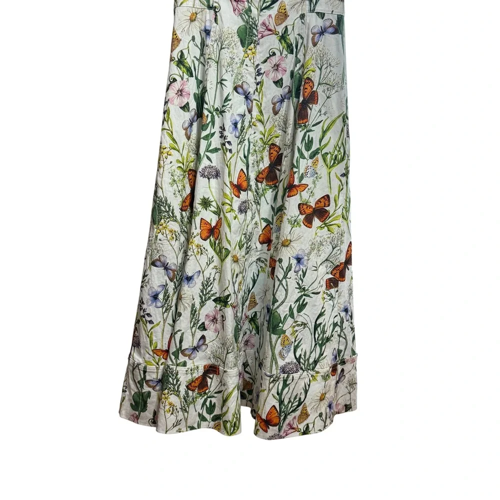 NEW Avec Les Filles Botanical Butterfly Floral Midi Sundress Sz 6 - Picture 16 of 16